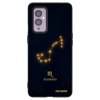 Picasee silikonowe czarne etui na OnePlus 9 - SCORPIO