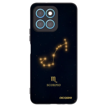 Picasee silikonowe czarne etui na Honor X8 5G - SCORPIO