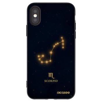 Picasee silikonowe czarne etui na Apple iPhone X/XS - SCORPIO