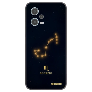 Picasee silikonowe czarne etui na Xiaomi Redmi Note 12 5G - SCORPIO
