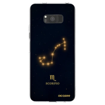 Picasee silikonowe przeźroczyste etui na Samsung Galaxy S8 G950F - SCORPIO