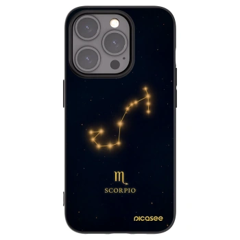Picasee silikonowe czarne etui na Apple iPhone 15 Pro - SCORPIO