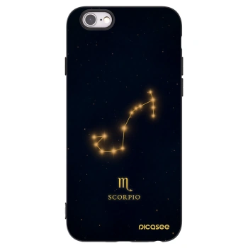 Picasee silikonowe czarne etui na Apple iPhone 6/6S - SCORPIO