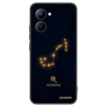 Picasee silikonowe czarne etui na Realme C33 (2023) - SCORPIO