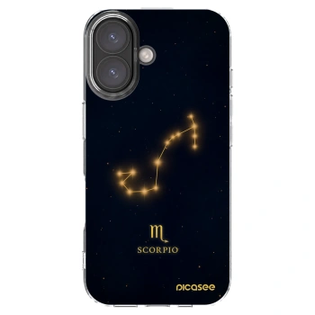 Picasee silikonowe przeźroczyste etui na Apple iPhone 16 - SCORPIO