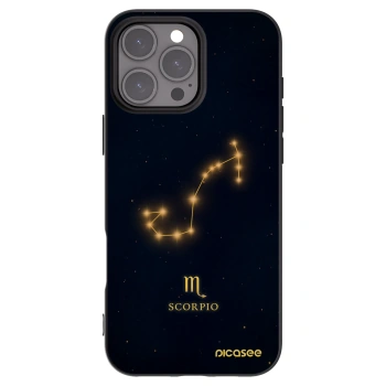 Picasee silikonowe czarne etui na Apple iPhone 16 Pro Max - SCORPIO