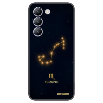 Picasee silikonowe czarne etui na Vivo V40 SE 5G - SCORPIO