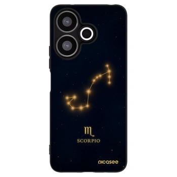 Picasee silikonowe czarne etui na Xiaomi Redmi 13 4G - SCORPIO