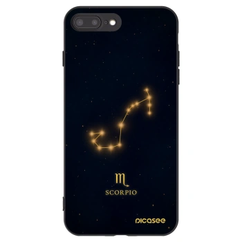 Picasee silikonowe czarne etui na Apple iPhone 8 Plus - SCORPIO
