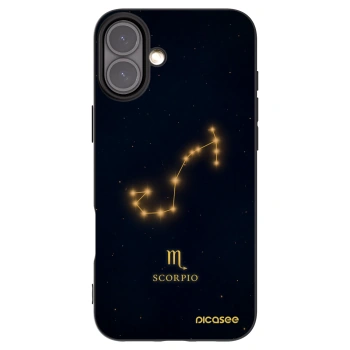 Picasee silikonowe czarne etui na Apple iPhone 16 Plus - SCORPIO