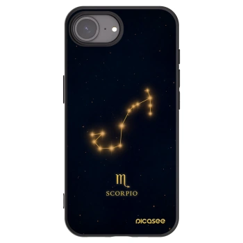 Picasee silikonowe czarne etui na Apple iPhone 16e - SCORPIO