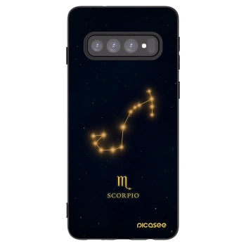 Picasee silikonowe czarne etui na Samsung Galaxy S10 G973 - SCORPIO