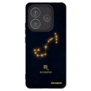Picasee silikonowe czarne etui na Xiaomi Redmi Note 14 5G - SCORPIO