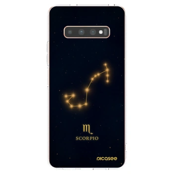 Picasee silikonowe przeźroczyste etui na Samsung Galaxy S10 Plus G975 - SCORPIO
