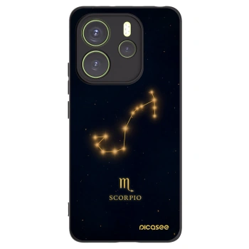 Picasee silikonowe czarne etui na Xiaomi Redmi Note 14 4G - SCORPIO