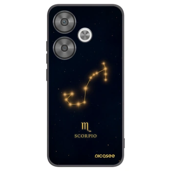 Picasee silikonowe czarne etui na Xiaomi Poco F6 - SCORPIO