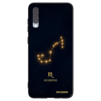 Picasee silikonowe czarne etui na Samsung Galaxy A70 A705F - SCORPIO