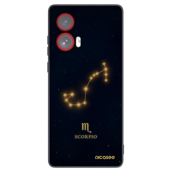 Picasee silikonowe czarne etui na Motorola Edge 50 Fusion - SCORPIO