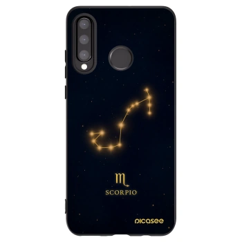 Picasee silikonowe czarne etui na Huawei P30 Lite - SCORPIO