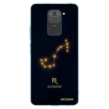 Picasee silikonowe czarne etui na Xiaomi Redmi Note 9 - SCORPIO