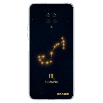 Picasee silikonowe przeźroczyste etui na Xiaomi Redmi Note 9S - SCORPIO