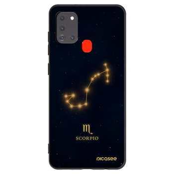 Picasee silikonowe czarne etui na Samsung Galaxy A21s - SCORPIO