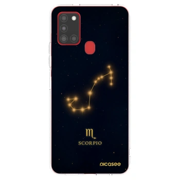 Picasee silikonowe przeźroczyste etui na Samsung Galaxy A21s - SCORPIO