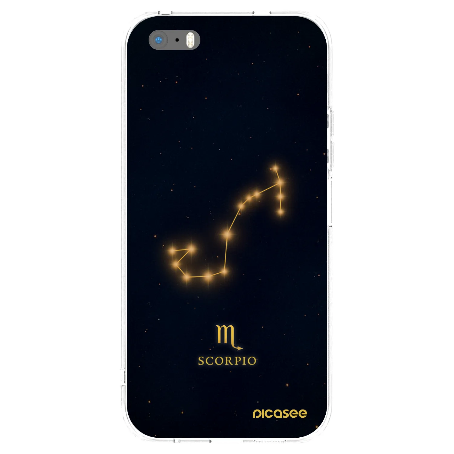 Picasee silikonowe przeźroczyste etui na Apple iPhone 5/5S/SE - SCORPIO