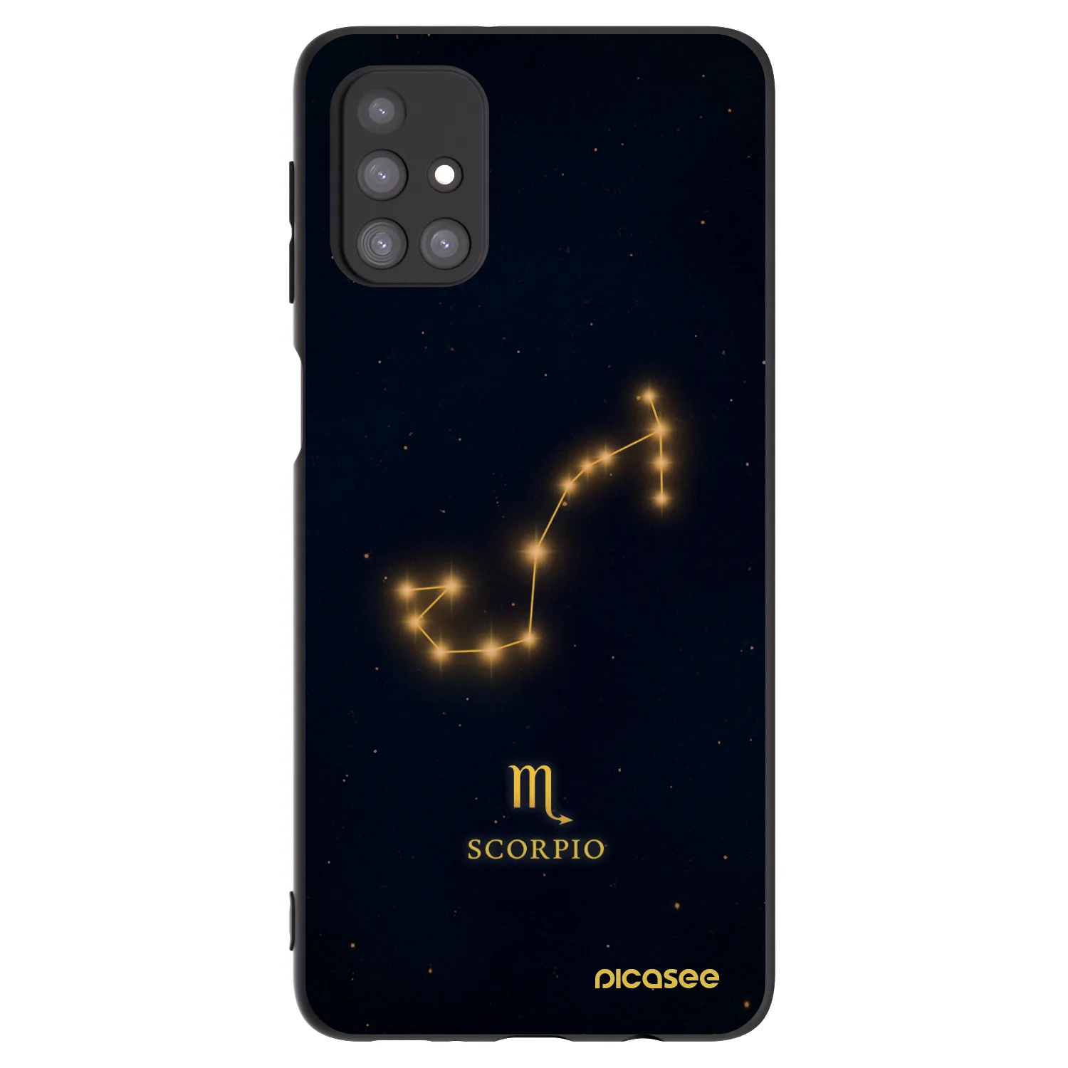 Picasee silikonowe czarne etui na Samsung Galaxy M31s - SCORPIO