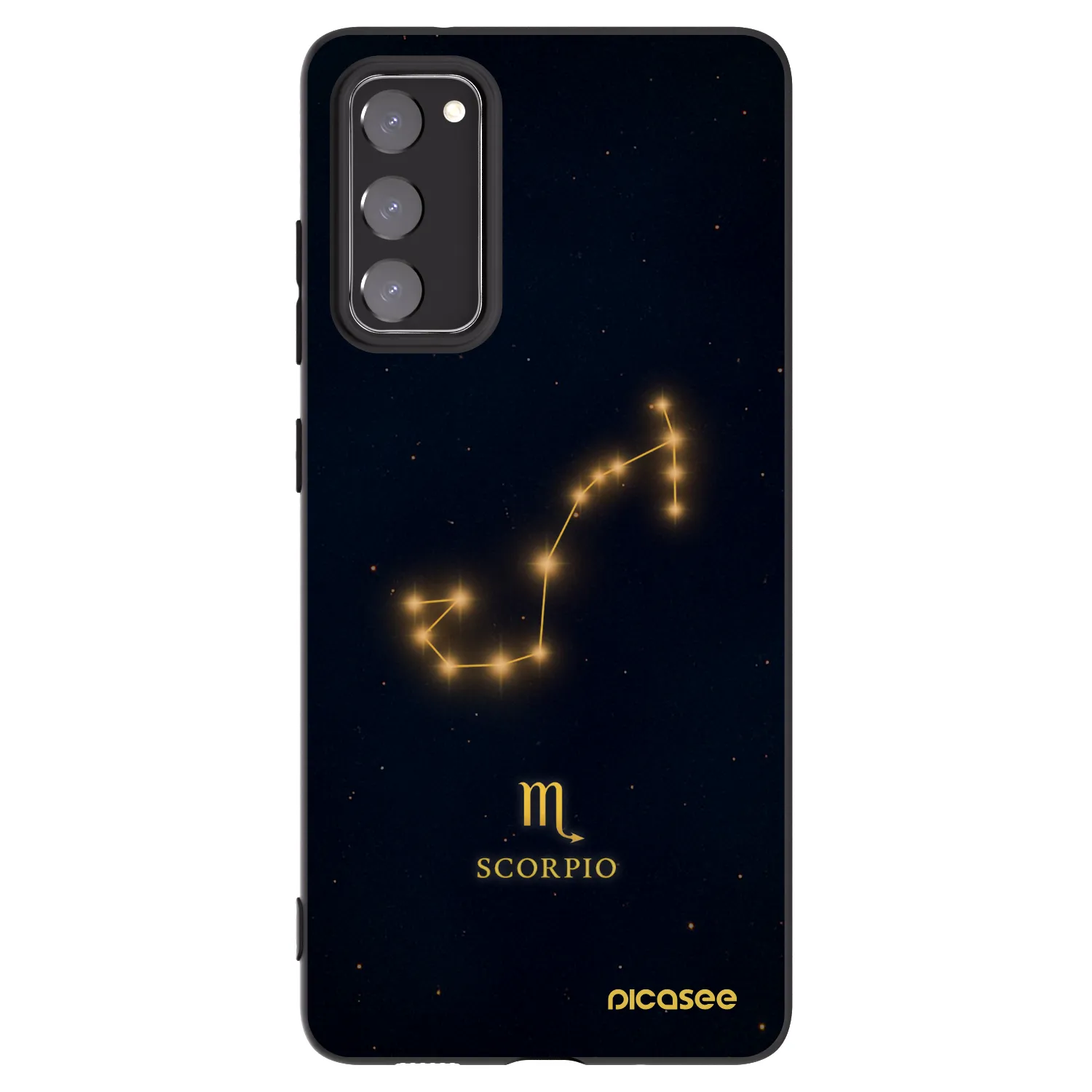 Picasee silikonowe czarne etui na Samsung Galaxy S20 FE - SCORPIO