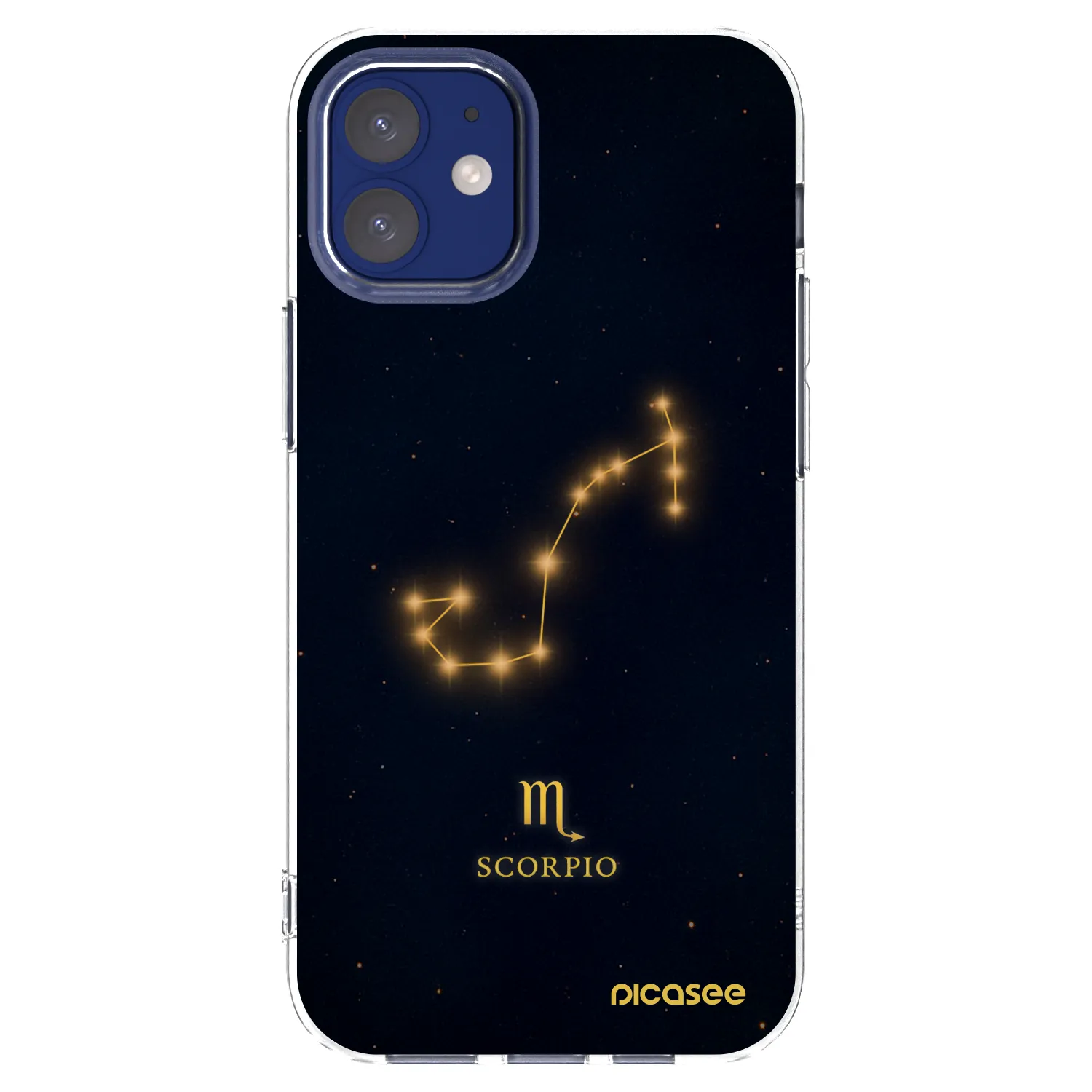 Picasee silikonowe przeźroczyste etui na Apple iPhone 12 mini - SCORPIO