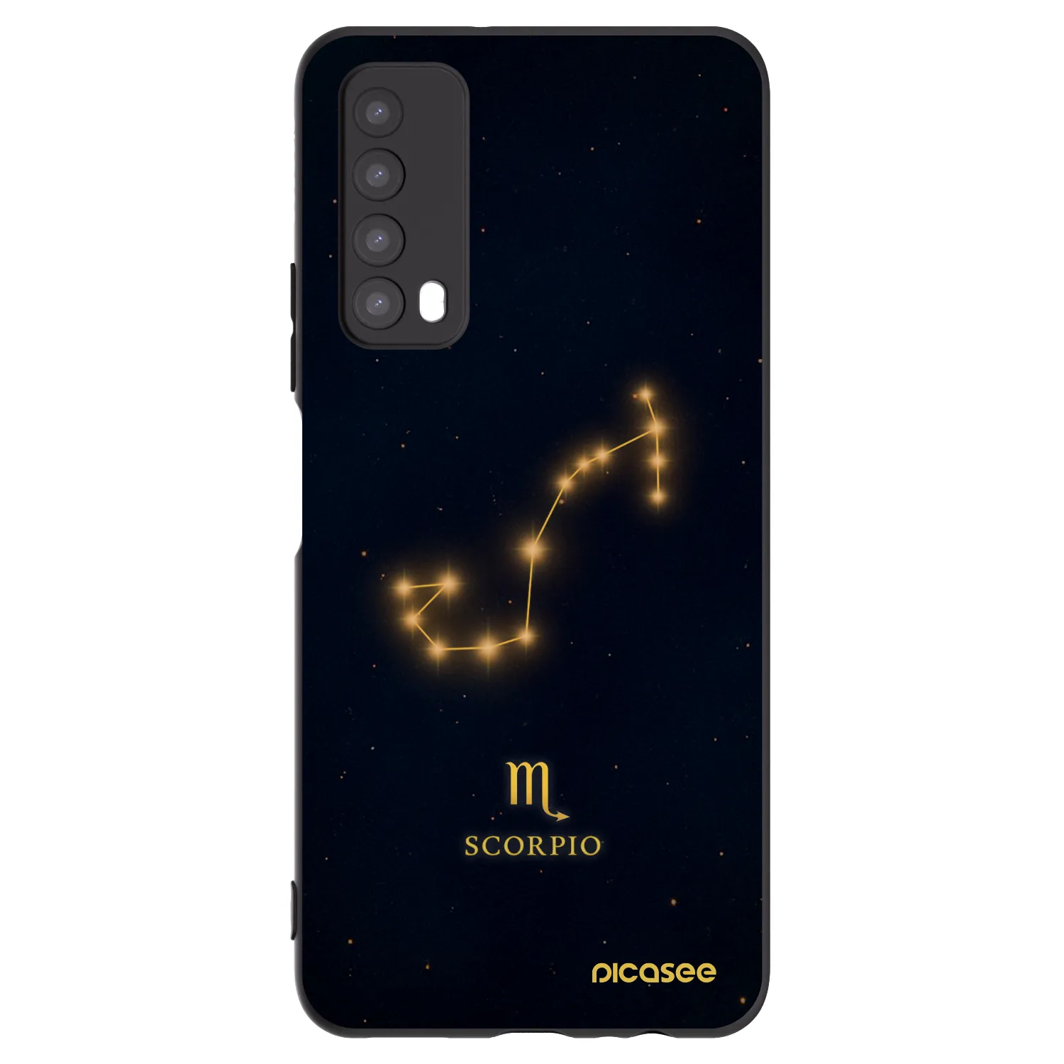 Picasee silikonowe czarne etui na Huawei P Smart 2021 - SCORPIO
