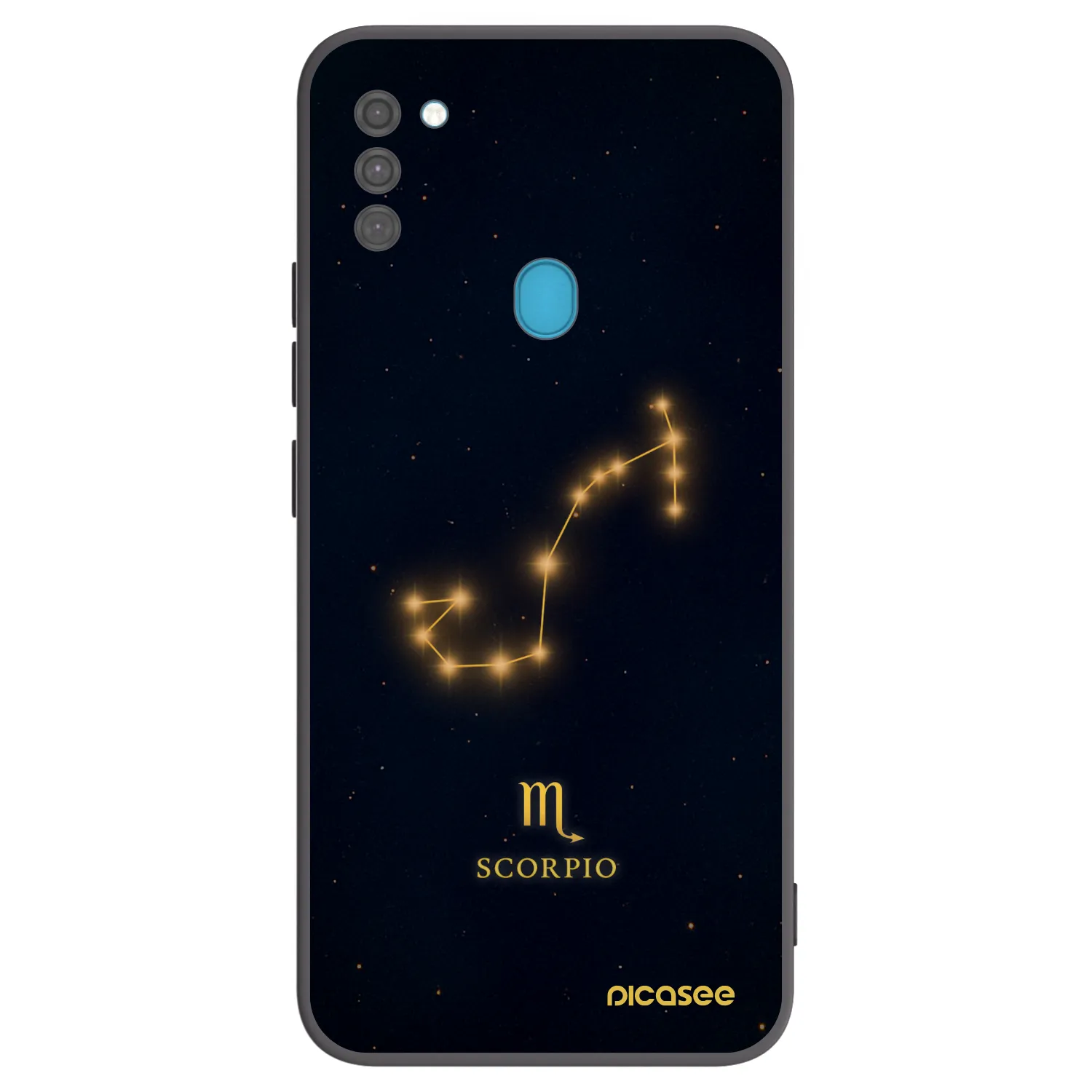 Picasee silikonowe czarne etui na Samsung Galaxy M11 - SCORPIO