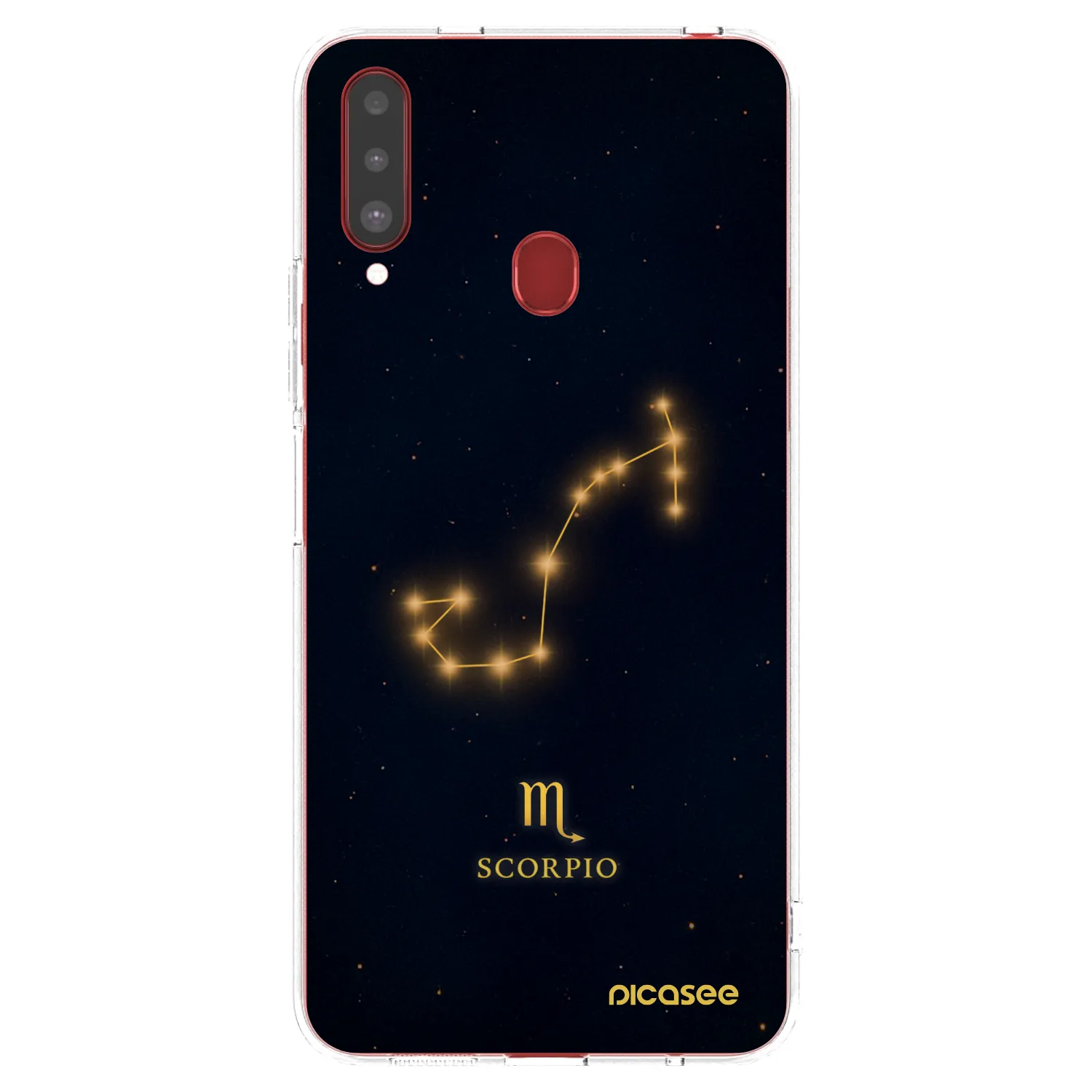 Picasee silikonowe przeźroczyste etui na Samsung Galaxy A20s - SCORPIO