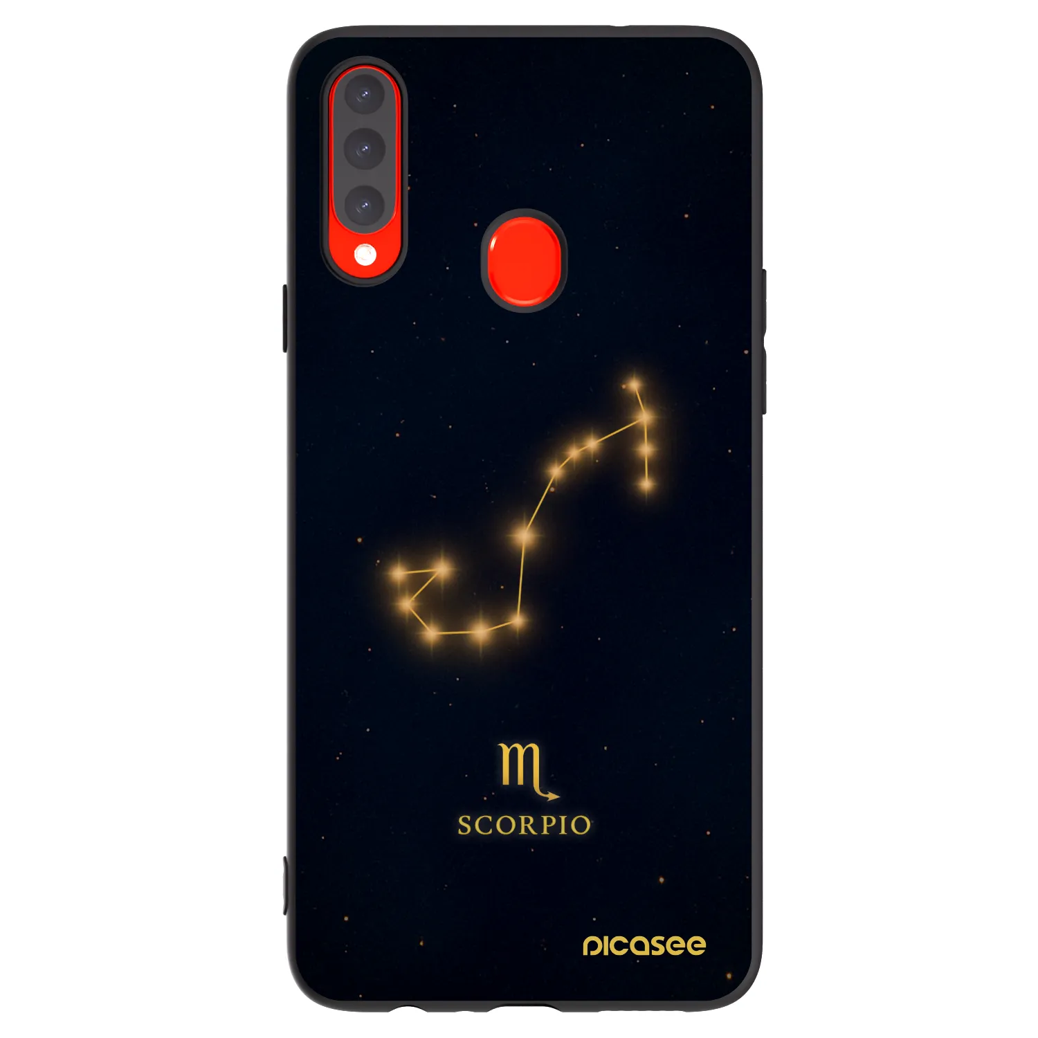 Picasee silikonowe czarne etui na Samsung Galaxy A20s - SCORPIO