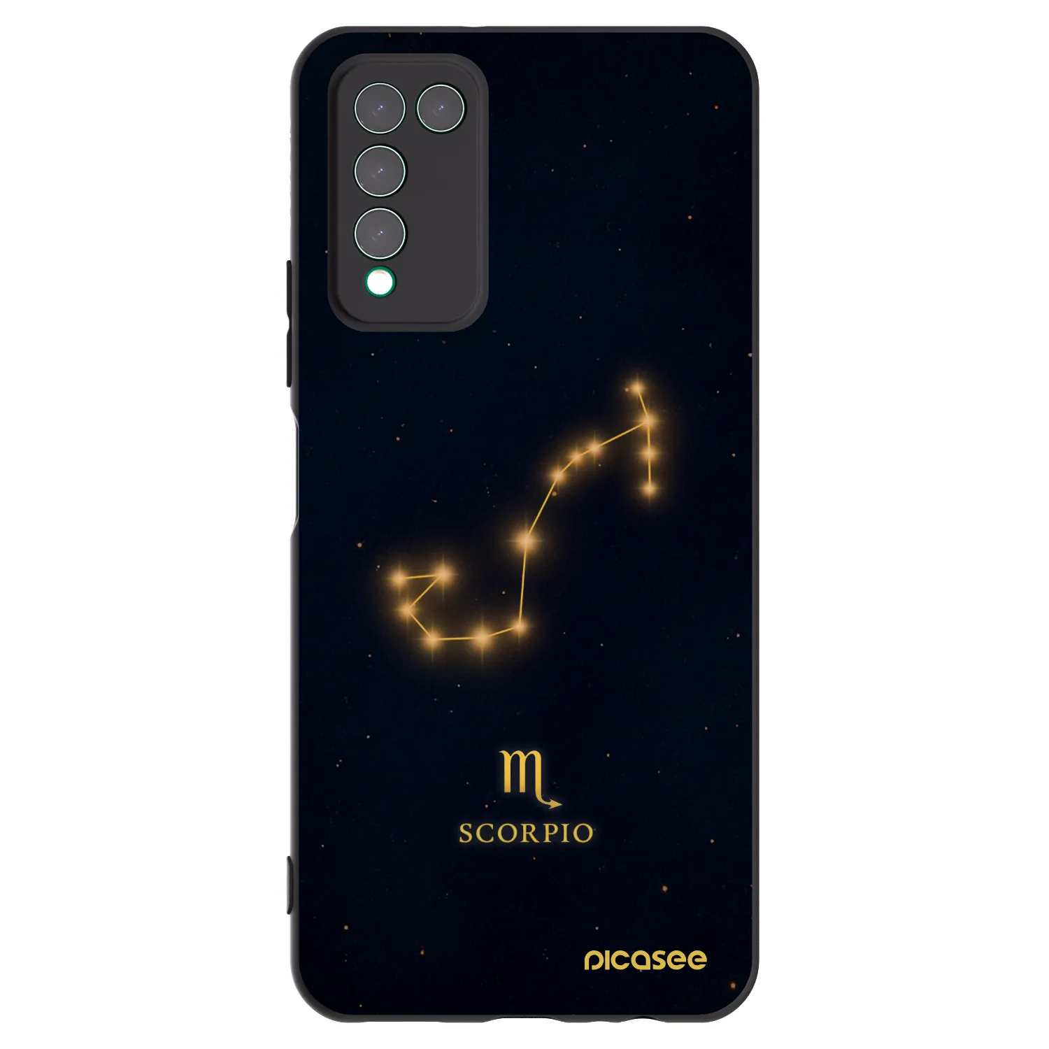 Picasee silikonowe czarne etui na Honor 10X Lite - SCORPIO