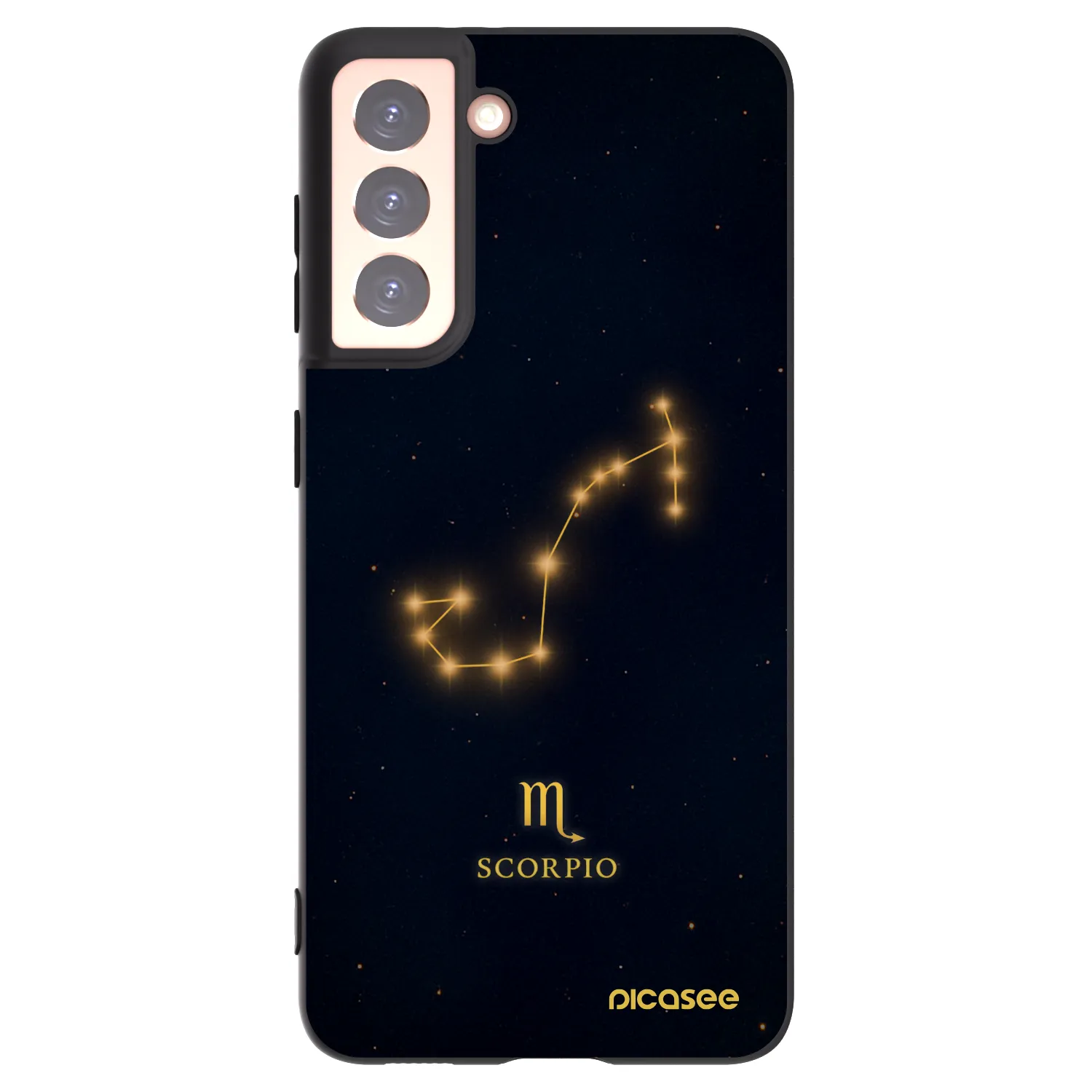 Picasee silikonowe czarne etui na Samsung Galaxy S21 5G G991B - SCORPIO