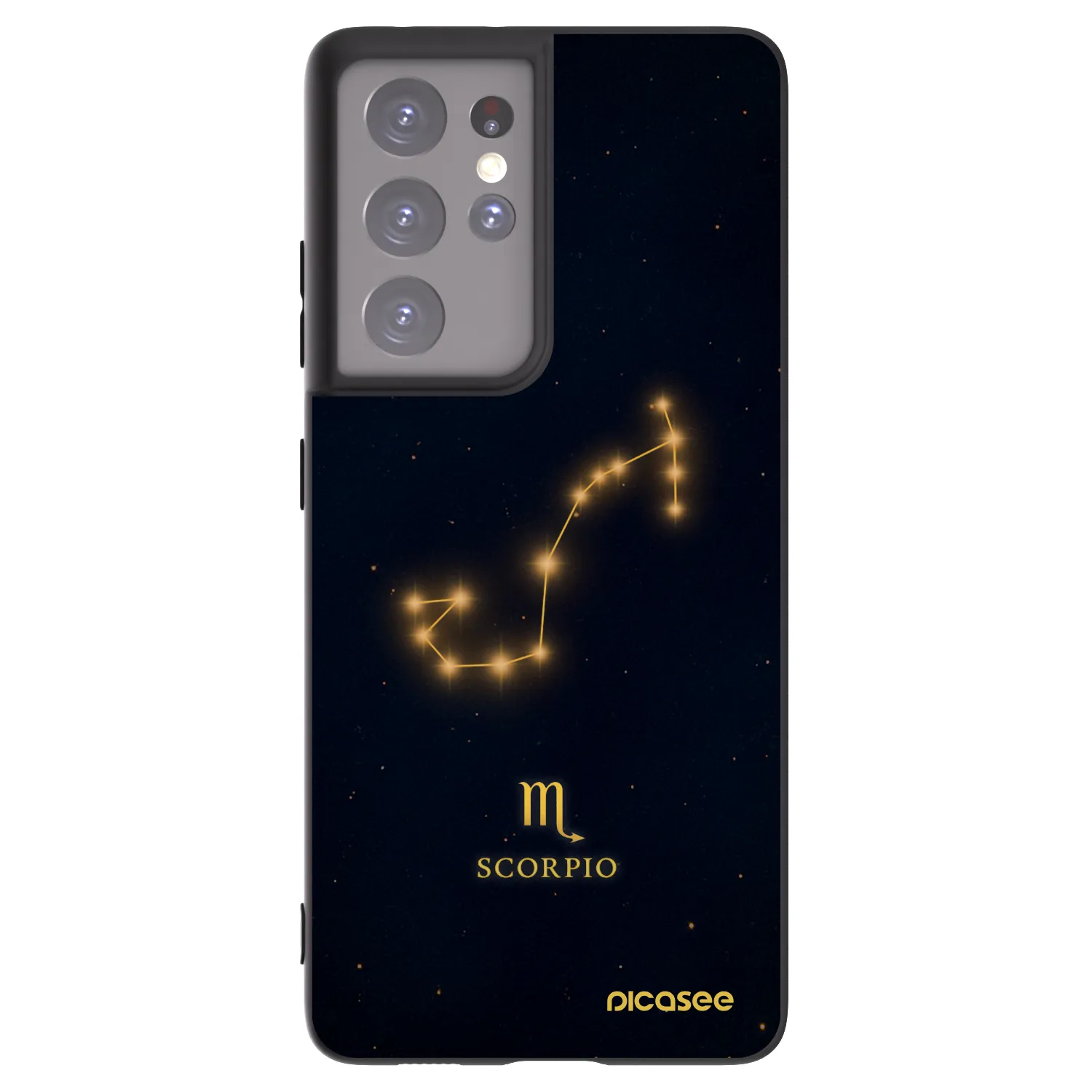 Picasee silikonowe czarne etui na Samsung Galaxy S21 Ultra 5G G998B - SCORPIO