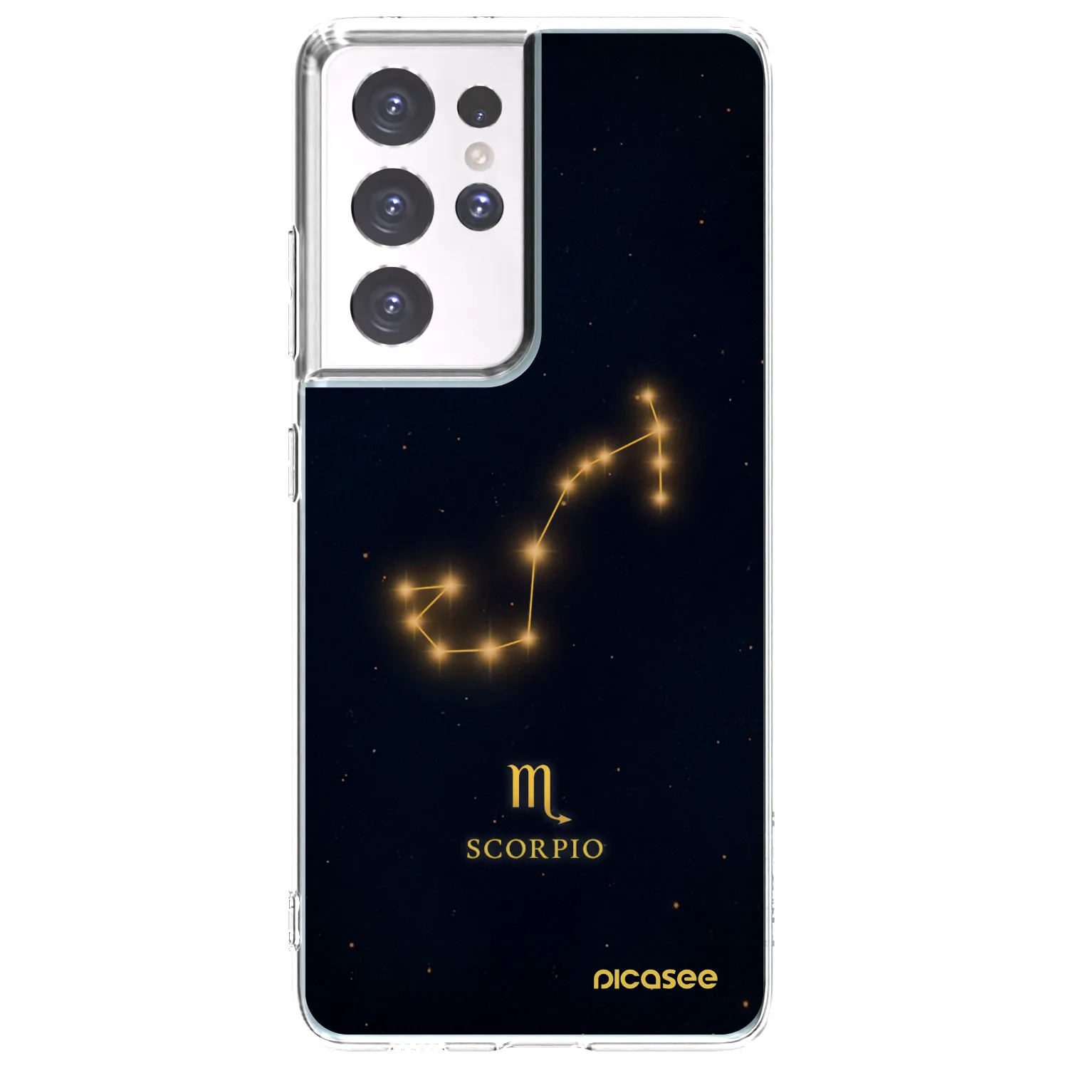 Picasee silikonowe przeźroczyste etui na Samsung Galaxy S21 Ultra 5G G998B - SCORPIO