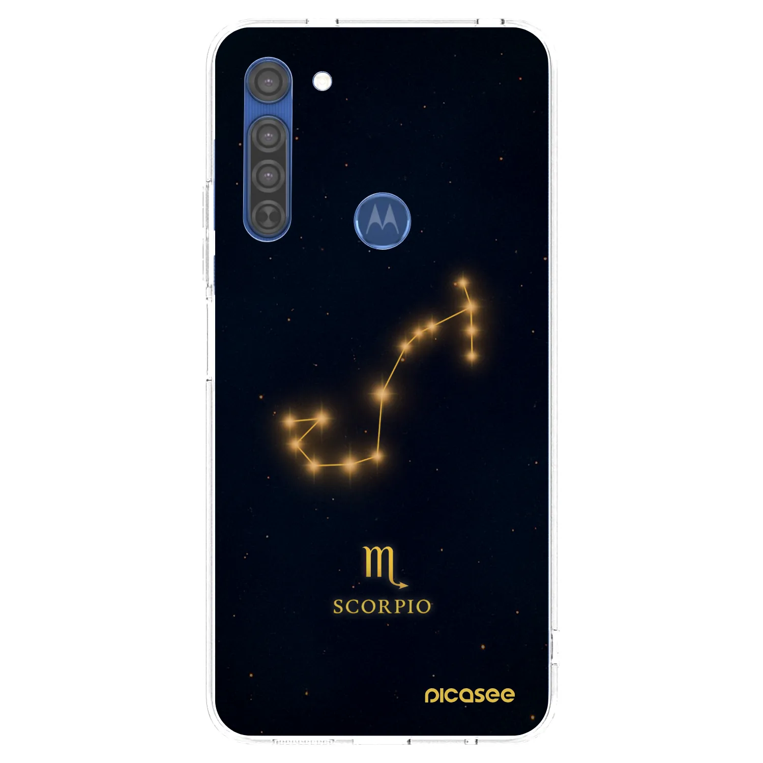 Picasee silikonowe przeźroczyste etui na Motorola Moto G8 - SCORPIO