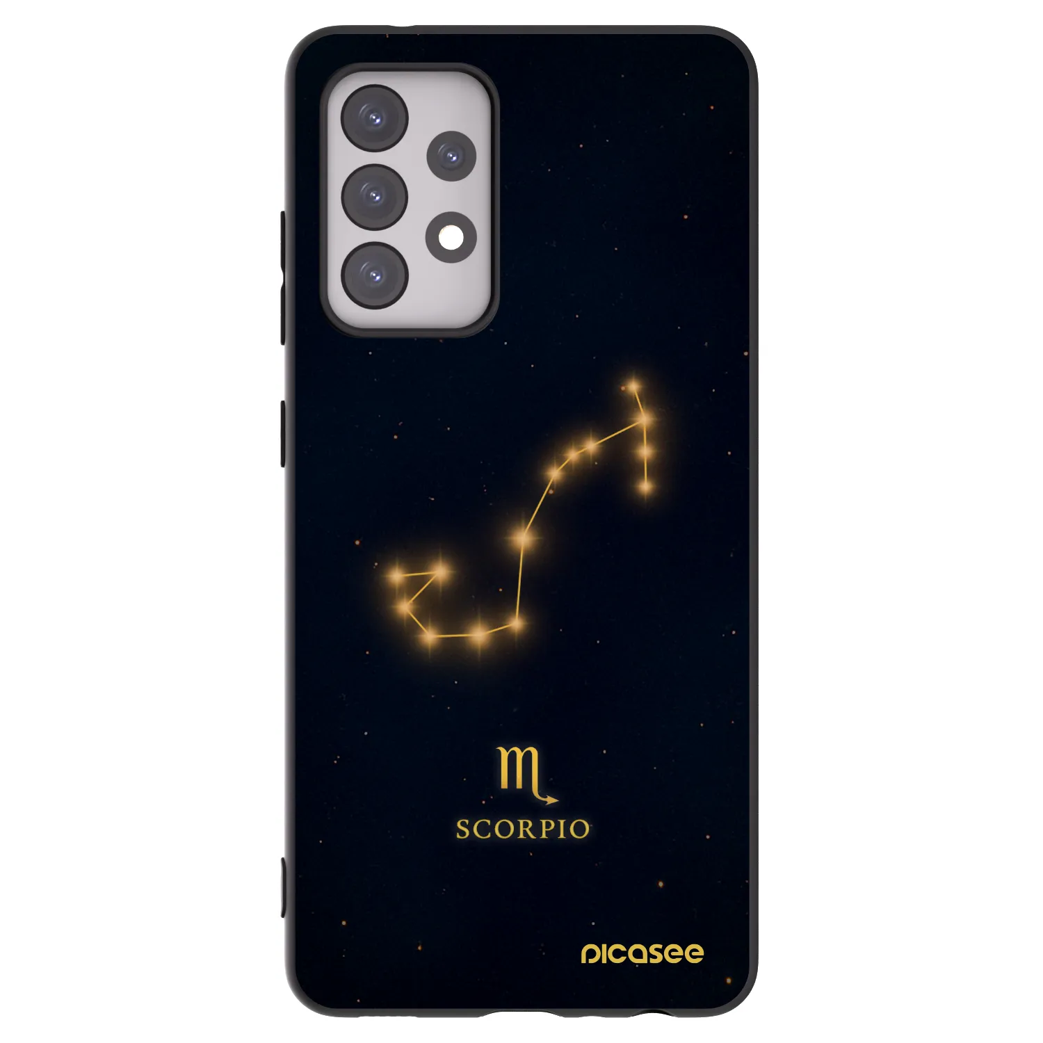 Picasee silikonowe czarne etui na Samsung Galaxy A52 5G A525F - SCORPIO