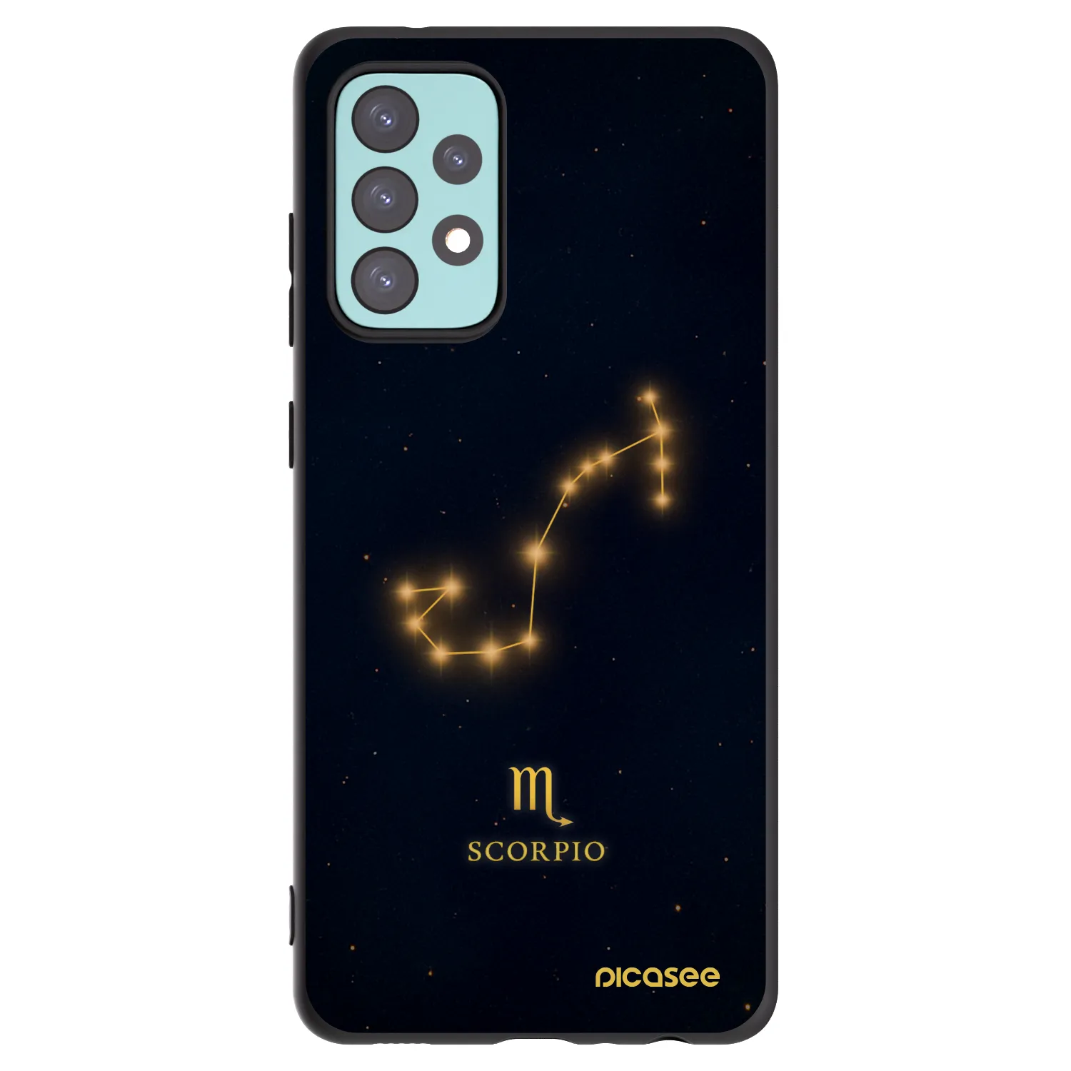 Picasee silikonowe czarne etui na Samsung Galaxy A72 A725F - SCORPIO