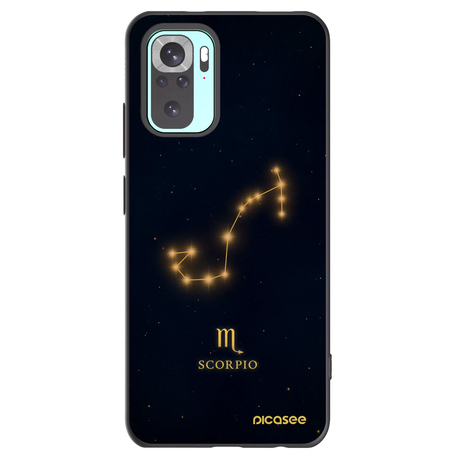 Picasee silikonowe czarne etui na Xiaomi Redmi Note 10 Pro - SCORPIO