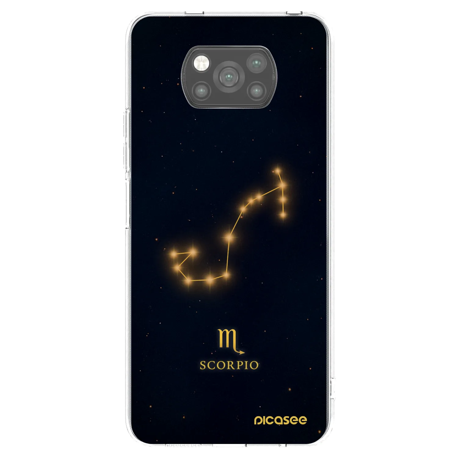 Picasee silikonowe czarne etui na Xiaomi Poco X3 Pro - SCORPIO