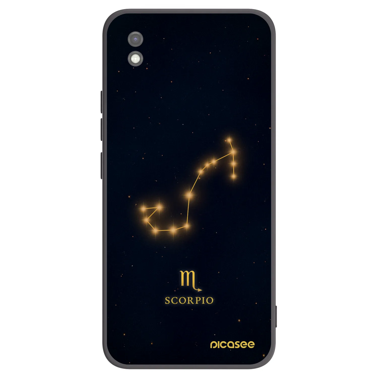 Picasee silikonowe czarne etui na Xiaomi Redmi 9AT - SCORPIO