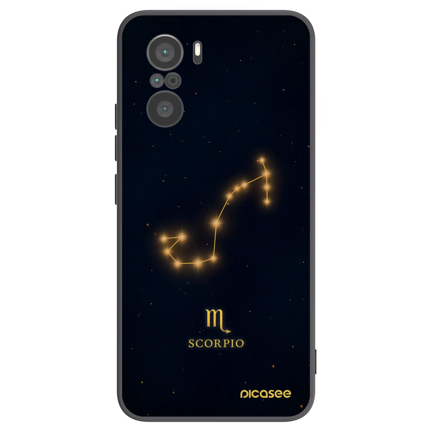 Picasee silikonowe czarne etui na Xiaomi Poco F3 - SCORPIO