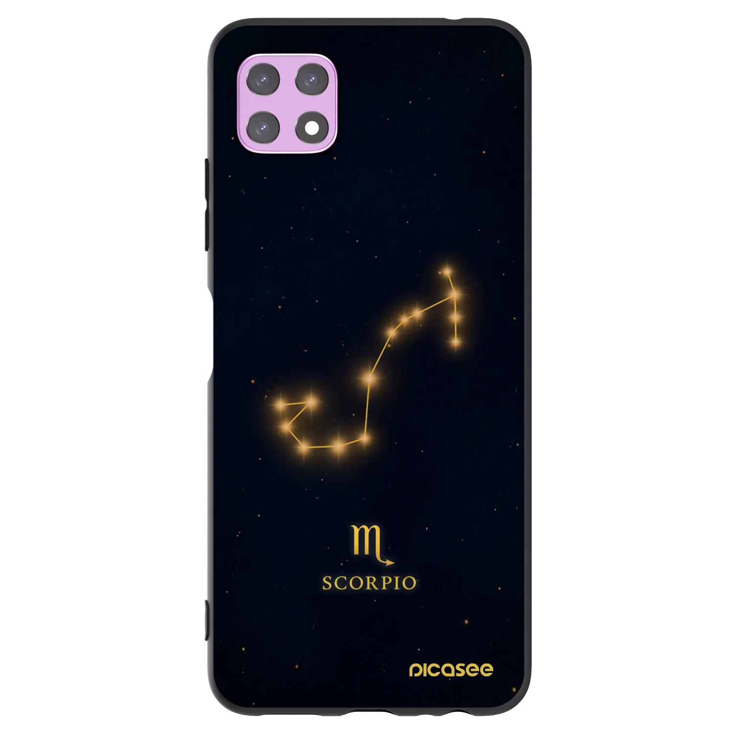 Picasee silikonowe czarne etui na Samsung Galaxy A22 A226B 5G - SCORPIO