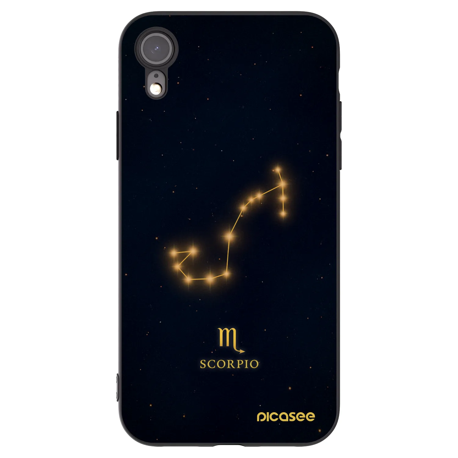 Picasee silikonowe czarne etui na Apple iPhone XR - SCORPIO