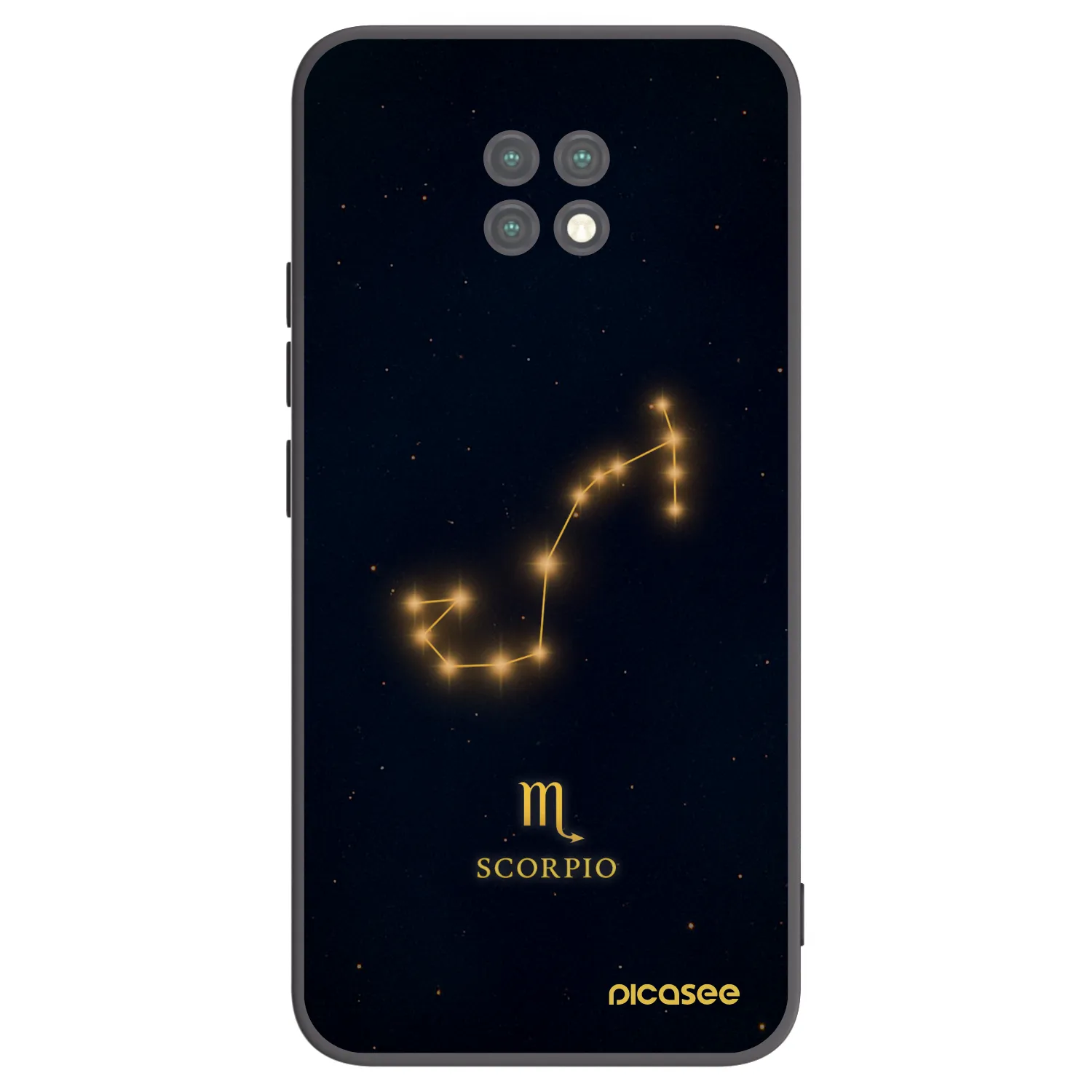 Picasee silikonowe czarne etui na Xiaomi Redmi Note 9T - SCORPIO