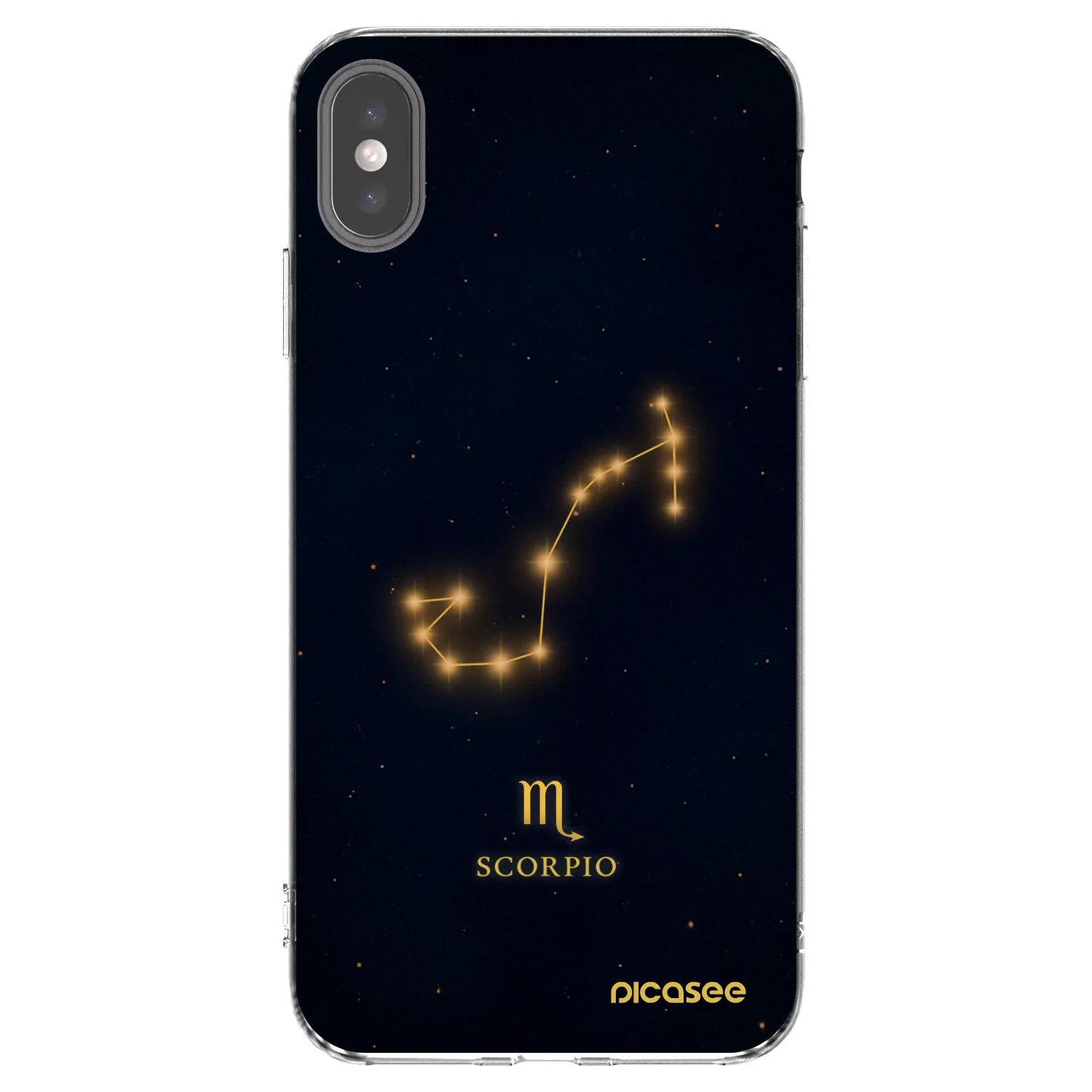 Picasee silikonowe przeźroczyste etui na Apple iPhone XS Max - SCORPIO